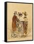 The Walk (Ink and W/C on Paper)-Henri Bonaventure Monnier-Framed Stretched Canvas