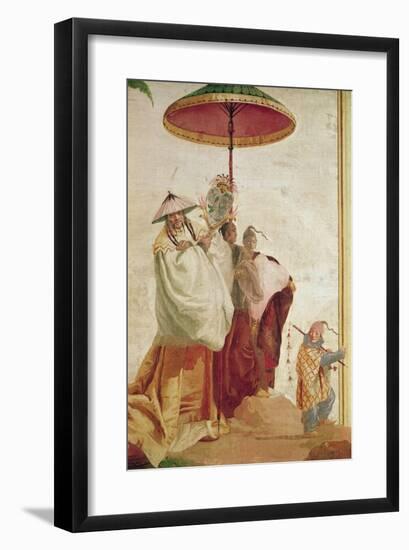 The Walk of the Mandarin-Giandomenico Tiepolo-Framed Giclee Print