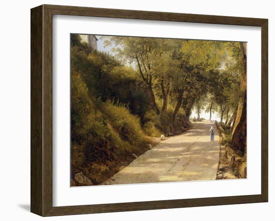 The Walk Up to Ariccia, Detail, 1839-Giambattista Pittoni-Framed Giclee Print