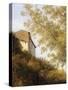 The Walk Up to Ariccia, Detail, 1839-Giambattista Langetti-Stretched Canvas