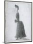 The Walker with a Muff, C.1884-Georges Seurat-Mounted Giclee Print
