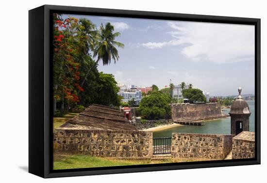 The Walled City Old San Juan Puerto Rico-George Oze-Framed Stretched Canvas