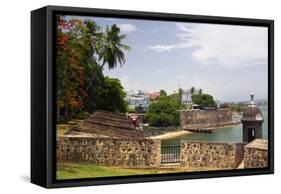 The Walled City Old San Juan Puerto Rico-George Oze-Framed Stretched Canvas