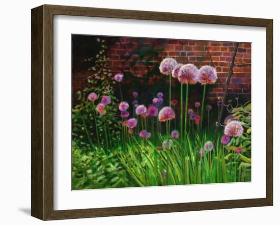 The Walled Garden, 2022, (acrylic on canvas)-Helen White-Framed Giclee Print