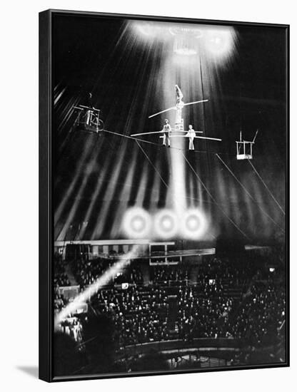 The Wallenda Family Performing on the High Wire, Olympia-null-Framed Photographic Print