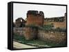 The Walls and Western Bastions Facing Lake Iznik, Ancient City of Nicaea, Iznik, Turkey-null-Framed Stretched Canvas