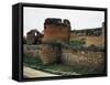 The Walls and Western Bastions Facing Lake Iznik, Ancient City of Nicaea, Iznik, Turkey-null-Framed Stretched Canvas