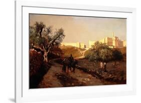 The Walls of Jerusalem, 1874 (Oil on Panel)-Edwin Lord Weeks-Framed Giclee Print