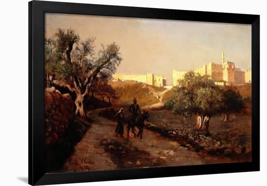 The Walls of Jerusalem, 1874 (Oil on Panel)-Edwin Lord Weeks-Framed Giclee Print