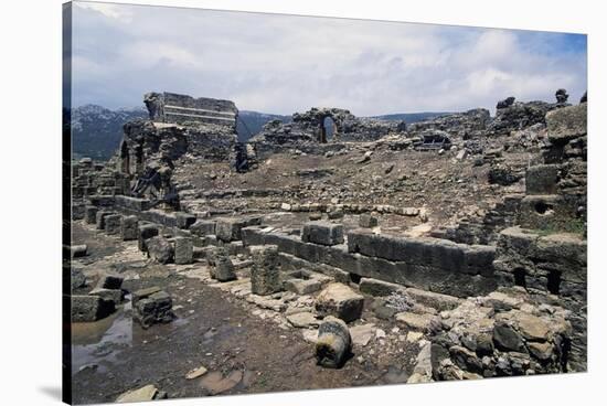 The Walls of the Theatre Area, Baelo Claudia, Andalusia, Spain-null-Stretched Canvas