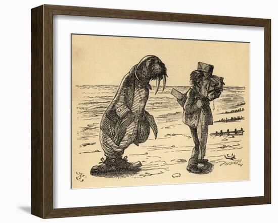 The Walrus and the Carpenter, Illustration from 'Through the Looking Glass' by Lewis Carroll…-John Tenniel-Framed Giclee Print