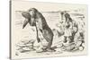 The Walrus and the Carpenter the Walrus Eats the Last Oyster-John Tenniel-Stretched Canvas