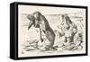 The Walrus and the Carpenter the Walrus Eats the Last Oyster-John Tenniel-Framed Stretched Canvas