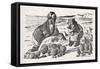 The Walrus and the-John Tenniel-Framed Stretched Canvas