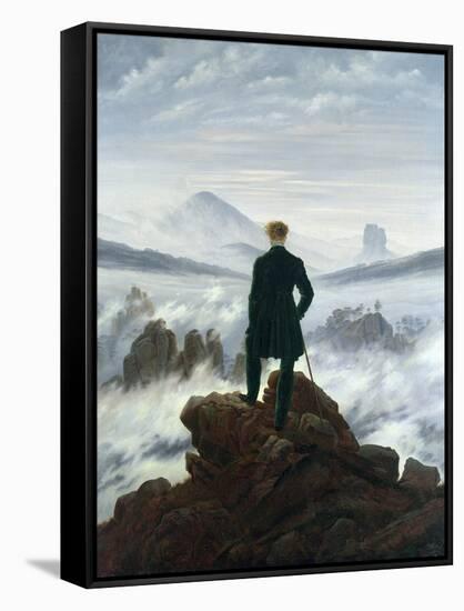 The Wanderer Above the Sea of Fog, 1818-Caspar David Friedrich-Framed Stretched Canvas