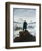 The Wanderer Above the Sea of Fog, 1818-Caspar David Friedrich-Framed Premium Giclee Print