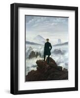 The Wanderer Above the Sea of Fog, 1818-Caspar David Friedrich-Framed Premium Giclee Print