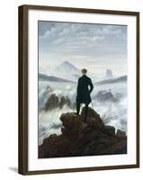 The Wanderer Above the Sea of Fog, 1818-Caspar David Friedrich-Framed Premium Giclee Print