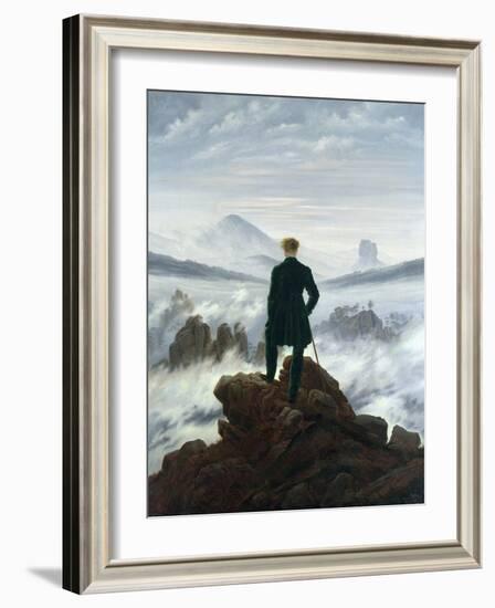 The Wanderer Above the Sea of Fog, 1818-Caspar David Friedrich-Framed Giclee Print