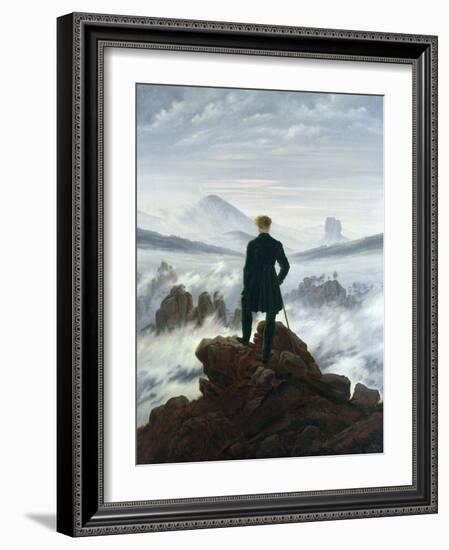 The Wanderer Above the Sea of Fog, 1818-Caspar David Friedrich-Framed Giclee Print