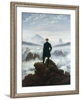 The Wanderer Above the Sea of Fog, 1818-Caspar David Friedrich-Framed Giclee Print