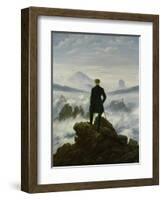 The Wanderer Above the Sea of Fog, about 1818-Caspar David Friedrich-Framed Giclee Print