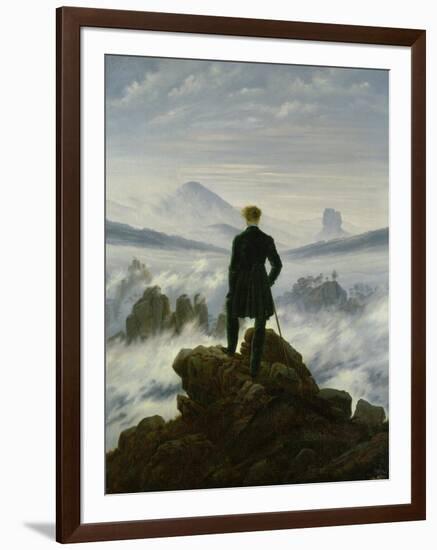 The Wanderer Above the Sea of Fog, about 1818-Caspar David Friedrich-Framed Giclee Print