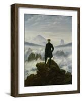 The Wanderer Above the Sea of Fog, about 1818-Caspar David Friedrich-Framed Giclee Print