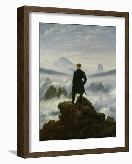 The Wanderer Above the Sea of Fog, about 1818-Caspar David Friedrich-Framed Giclee Print