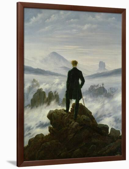 The Wanderer Above the Sea of Fog, about 1818-Caspar David Friedrich-Framed Giclee Print