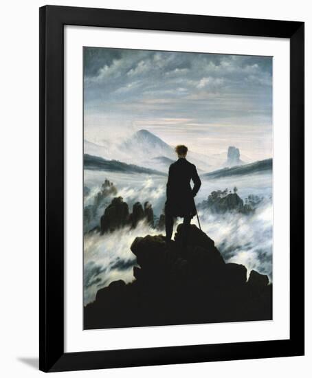 The Wanderer Above the Sea of Fog, c.1818-Caspar David Friedrich-Framed Art Print