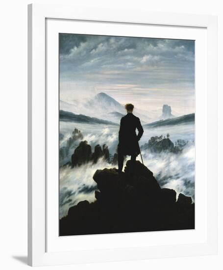 The Wanderer Above the Sea of Fog, c.1818-Caspar David Friedrich-Framed Art Print