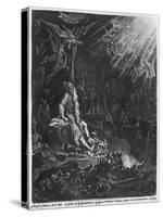 The Wandering Jew and the Last Judgement, engraved by Felix Jean Gauchard-Gustave Doré-Stretched Canvas