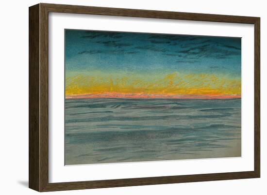 'The Waning Polar Day, 22nd September 1893. Pastel Sketch', 1893 (1897)-Fridtjof Nansen-Framed Giclee Print