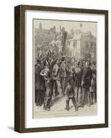The War, a Balloon from Paris Passing over Versailles-Frederick Barnard-Framed Giclee Print