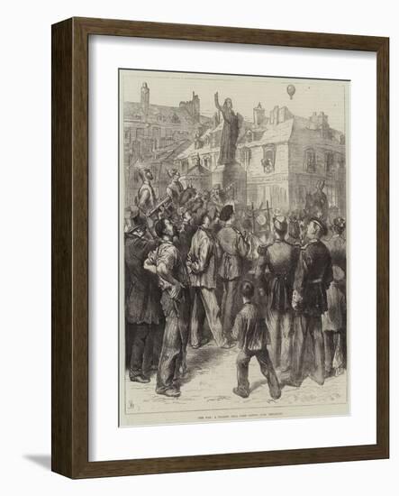 The War, a Balloon from Paris Passing over Versailles-Frederick Barnard-Framed Giclee Print