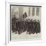 The War, a Battalion of Francs-Tireurs Passing Through Tours-Frederick Barnard-Framed Giclee Print