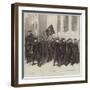 The War, a Battalion of Francs-Tireurs Passing Through Tours-Frederick Barnard-Framed Giclee Print