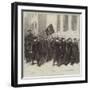 The War, a Battalion of Francs-Tireurs Passing Through Tours-Frederick Barnard-Framed Giclee Print