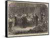 The War, a Midnight Scene at the Reichenberg Railway Station, Bohemia-null-Framed Stretched Canvas