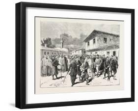 The War: a Party of Insurgents Being Conducted to Prison by the Turks, 1876-null-Framed Giclee Print