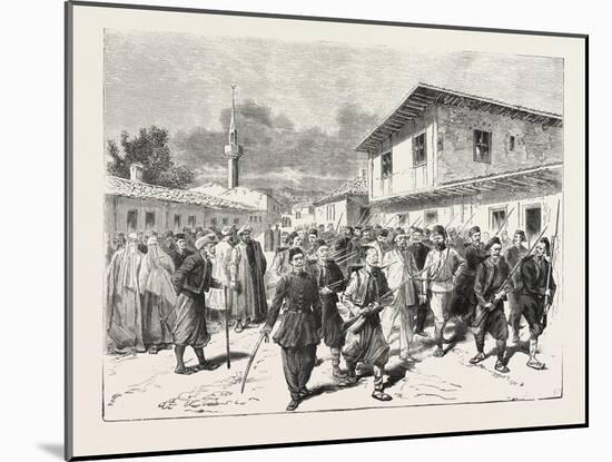 The War: a Party of Insurgents Being Conducted to Prison by the Turks, 1876-null-Mounted Giclee Print