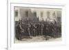 The War, a Prussian Regiment of Landwehr Mustering on the Theater Platz, Dresden-null-Framed Giclee Print