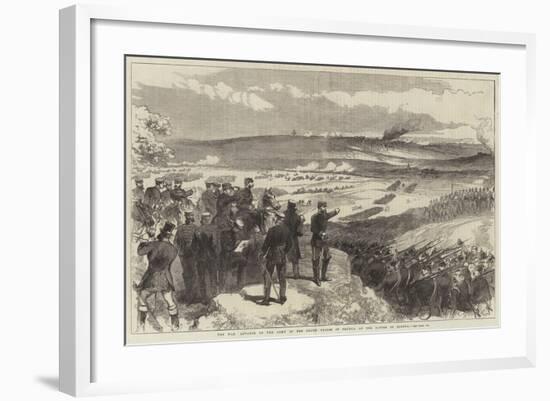 The War Advance of the Army of the Crown Prince of Prussia at the Battle of Sadowa-null-Framed Giclee Print