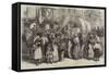 The War, Arrival of a Supply of Provisions at Strasbourg-null-Framed Stretched Canvas