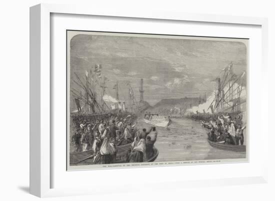 The War, Arrival of the Emperor Napoleon at the Port of Genoa-Richard Principal Leitch-Framed Giclee Print