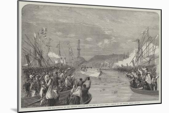 The War, Arrival of the Emperor Napoleon at the Port of Genoa-Richard Principal Leitch-Mounted Giclee Print