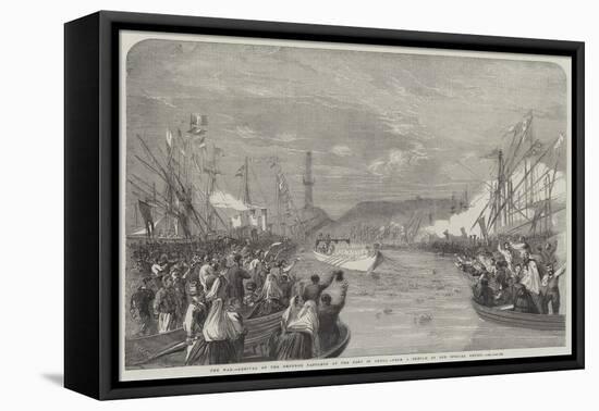 The War, Arrival of the Emperor Napoleon at the Port of Genoa-Richard Principal Leitch-Framed Stretched Canvas