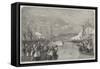The War, Arrival of the Emperor Napoleon at the Port of Genoa-Richard Principal Leitch-Framed Stretched Canvas