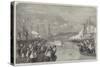 The War, Arrival of the Emperor Napoleon at the Port of Genoa-Richard Principal Leitch-Stretched Canvas
